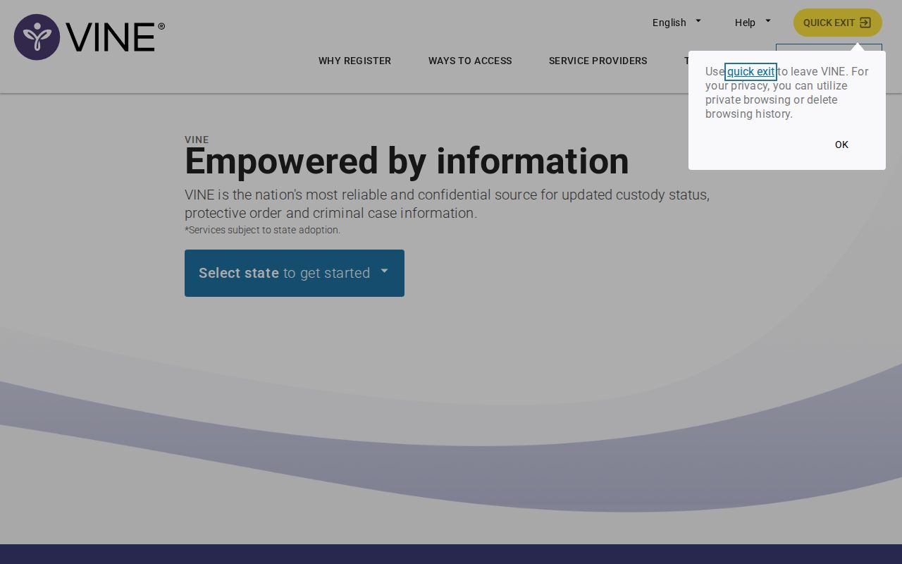 Cook County VINELink inmate release search and alert registration